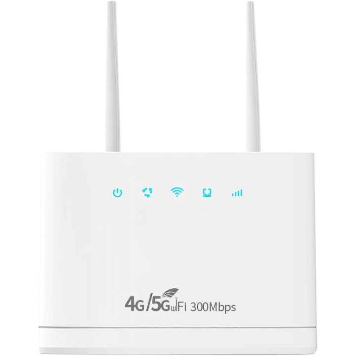 Router Wireless  Viteza LTE Conectivitate Avansata Redefinita WiFi Privat si Eficienta Energetica 3 Port LAN RJ45  Suport 32 Utilizatori 300Mbps Compatibil Windows 7/8/10/ Mac  Alb