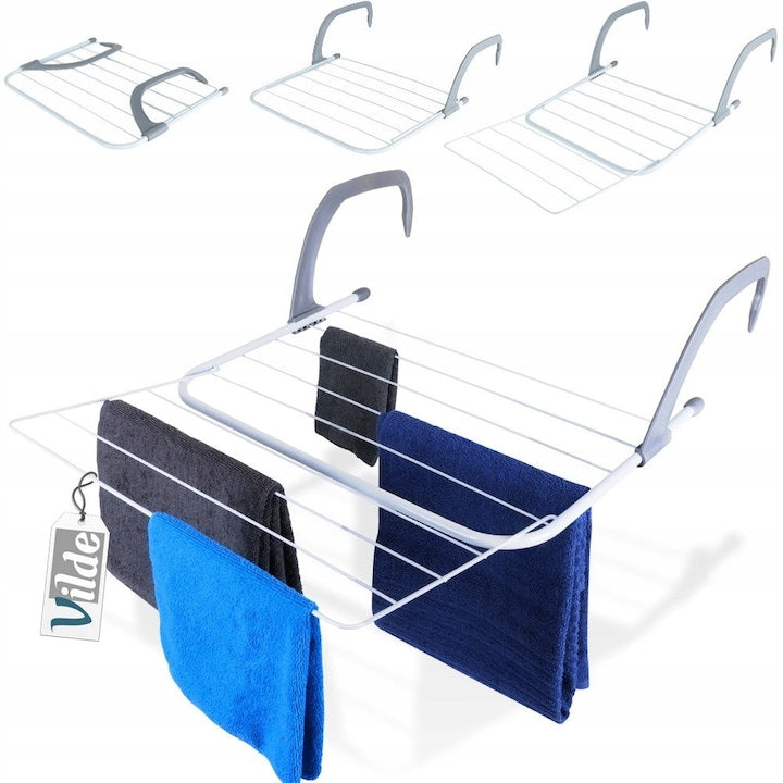 Uscator De Rufe  Vilde  55x50.5x35 cm  Pliabil  Rezistent  Fabricat Din Metal  Compact Si Incapator  Capacitate 6 Kg  Usor De Depozitat  Materiale De Inalta Calitate  Alb