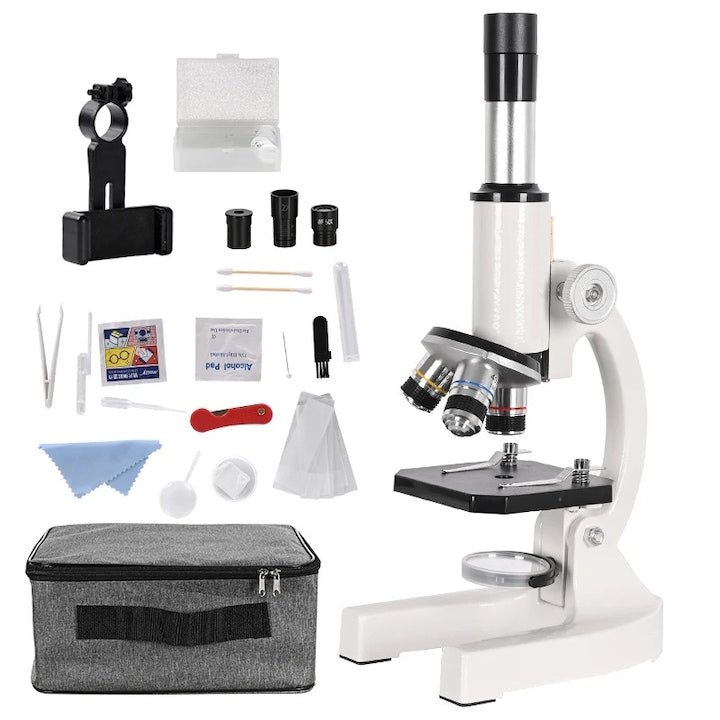 Microscop biologic  WALALLA  40X-2000X  portabil  cu suport pentru telefon mobil