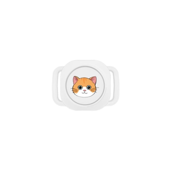 Localizator GPS in timp real pentru animale de companie  alb  pentru pisici