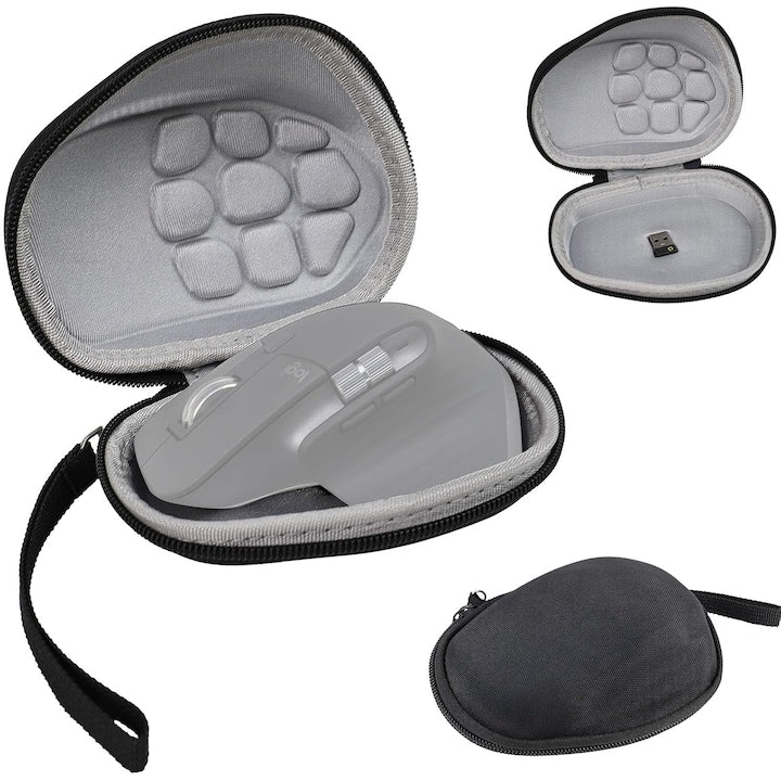 Carcasa pentru protectie mouse in timpul transportului  compatibila cu Logitech MX Master 3/3S  Negru/Gri