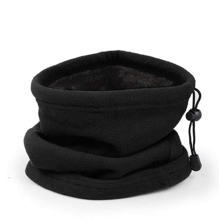 Aisdelu - Polar fleece  Unisex  Protectie anti-frig  Rezistente vant  Lana  Circular  30x25 cm  Negru