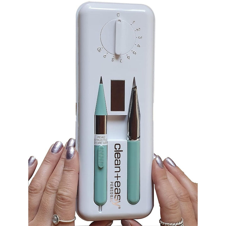 Clean & Easy Deluxe home electrode kit - stylet pen, tweezers, for removing facial hair, bikini line, chest