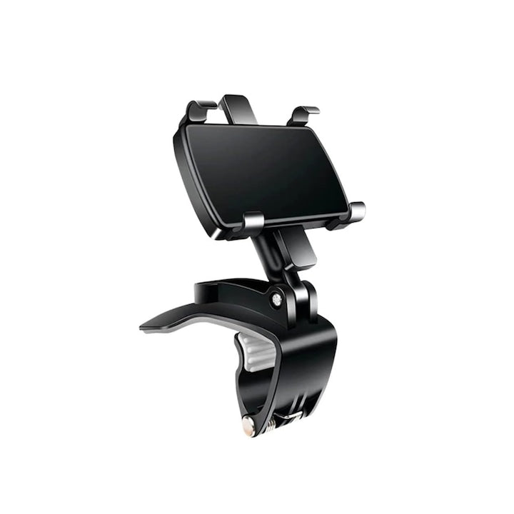 Car Dashboard Mount 9.5×10×15.5cm Telescopic Arm Universal Compatible with All Phone Sizes With Adjustable Angle and 360⁰ Rotation Black