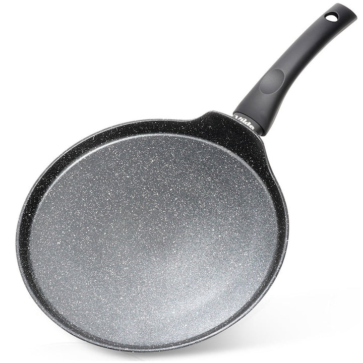 Pancake Pan Granite Vilde Black Line 26 cm Non-Stick Granite Coating Comfortable, Stay-Cool Handle Economical Cooking Suitable for All Hobs and Dishwashers Black