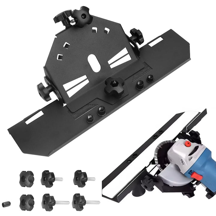 Angle Grinder Adapter, Flex Slider 45 Type, Stainless Steel, Portable, For 115 mm or 125 mm Discs, For Tile Cutting, Black