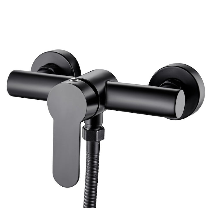 ZOUN Explosion-proof, Waterproof 304 Stainless Steel Shower Faucet with Mounting Fittings, 5.0 GPM, Easy to Install, Black
