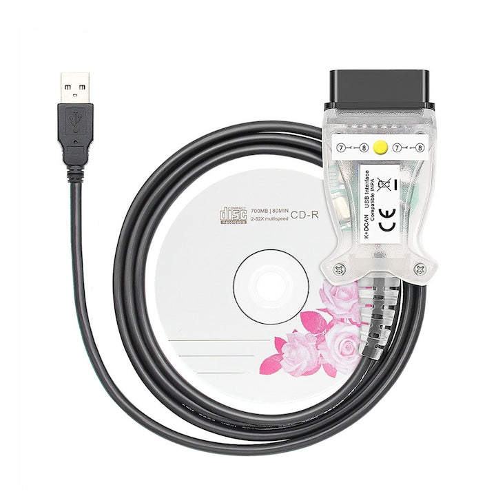 Interfata Diagnoza BMW K-DCAN INPA cu switch  software ISTA+  cu switch  USB  Alb/Negru