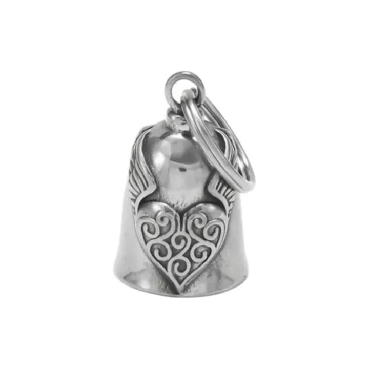 Guardian bell / Lucky Bell / Motorcycle Talisman - Heart