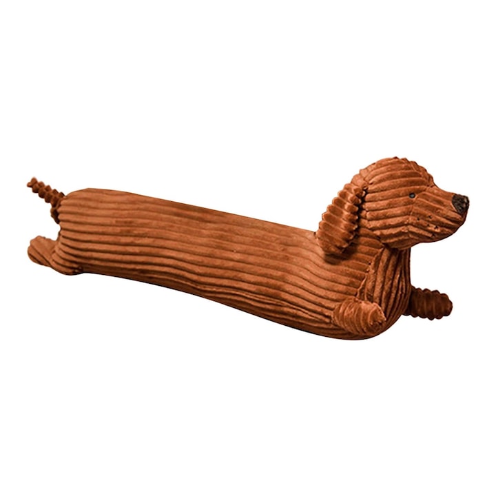 Dachshund dog plush cushion 50x20cm brown