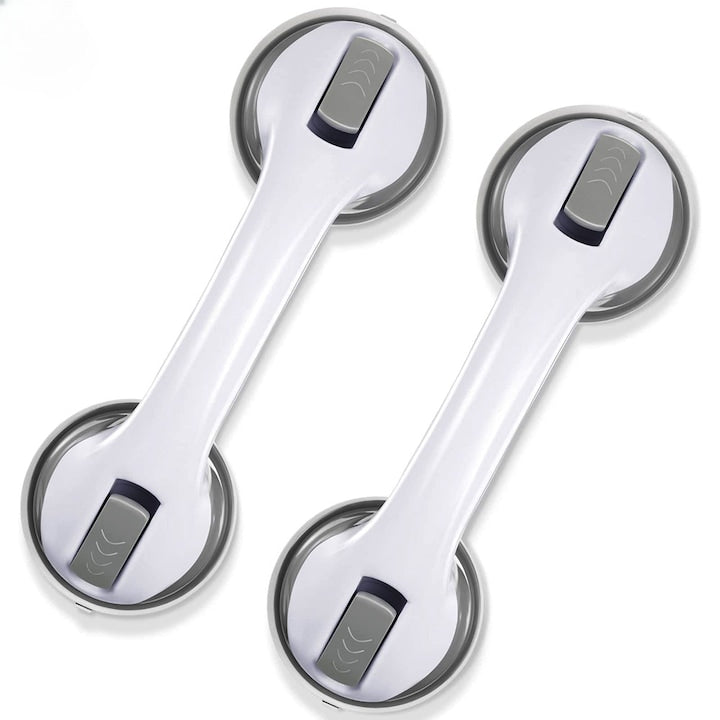 Set de 2 bare de sprijin pentru baie cu ventuza de aspiratie  maner de siguranta pentru baie  ABS