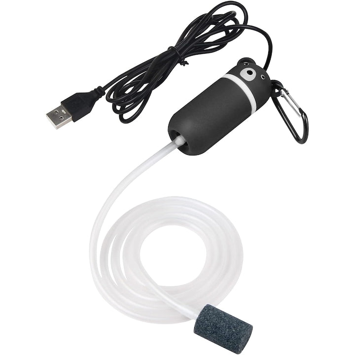 Pompa de aer pentru acvariu  Port USB  30x80 mm  Negru
