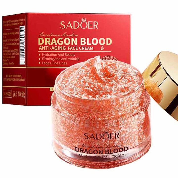Crema hidratanta antirid Reishi Dragon Blood pentru piele hranitoare si stralucitoare  catifeleaza pielea si plus multe alte benefici intinereste  va face pielea fina  15g