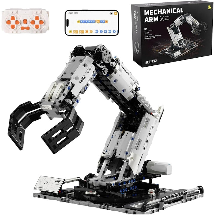 Set de blocuri de constructie WALALLA  brat robotic Technic  telecomanda  set pentru baieti si fete 8-14 ani  set de brat robotic Technic pentru adulti (784 buc)