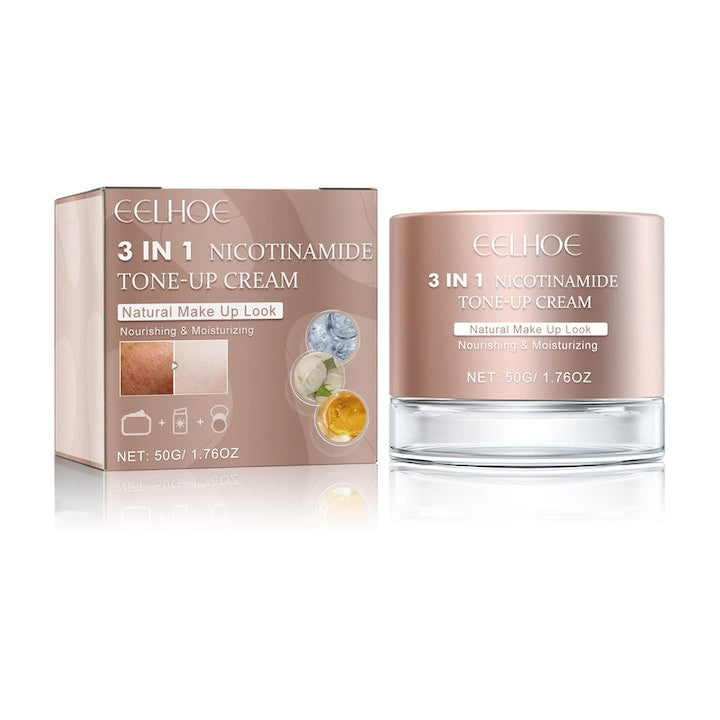 Crema de fata EELHOE 3 in 1  50g  iluminatoare  hidratanta  cu unt de shea si extract de trandafir alb