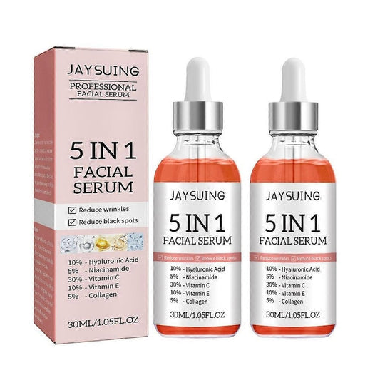 Ser facial 5 in 1  anti-imbatranire  30ml  reduce petele intunecate si liniile fine  set de 2 bucati