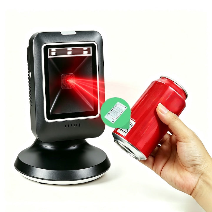 Cititor Coduri de Bare  SANSES  1D / 2D / QR  Desktop  USB  Scanare Automata  Senzor CMOS 1280x1024  3.0m/s  Compatibil cu Linux  Android  Windows XP  7  8  10  Mac  pentru Retail Depozit  Negru