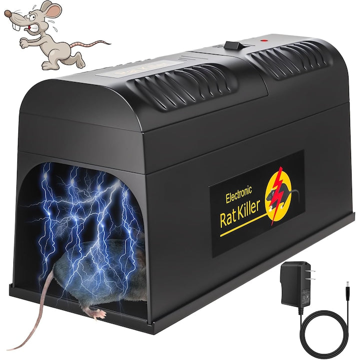 CHOOLY electric rodent trap touchless reusable 6000-9000V white