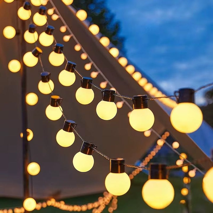 Sir de lumini LED retro solare pentru exterior  20 becuri tip Edison  alimentare solara  autonomie 8 ore  lungime 3.8m  decor gradina  terasa  balcon  evenimente  rezistente la apa si vant