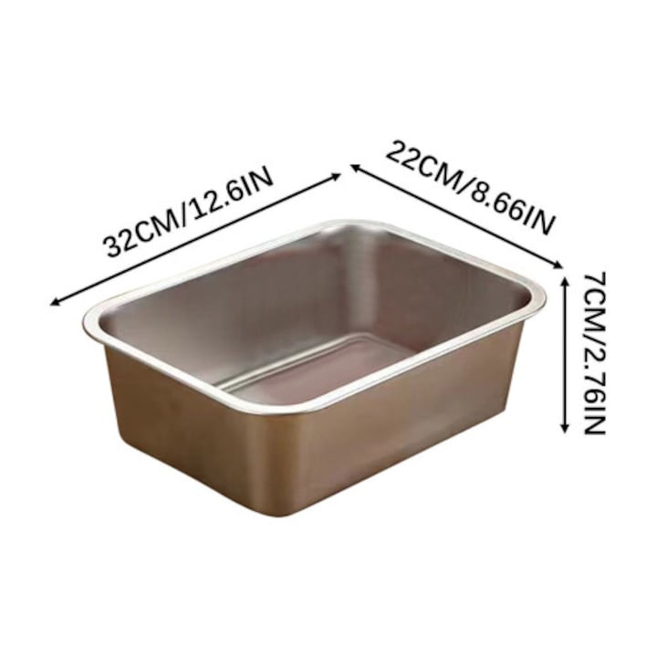 Litiere pentru pisici  metal inoxidabil  extra mare  rezistent la rugina  neted  portabil
