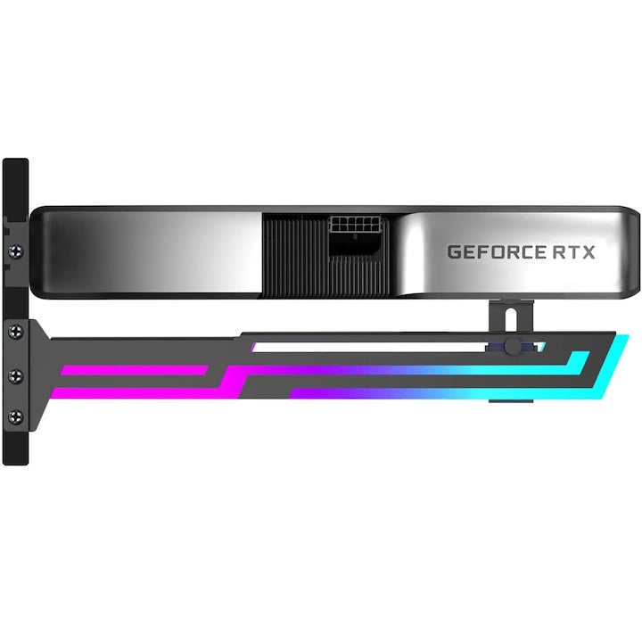 Adjustable Bidirectional RGB Graphics Card Support, Black