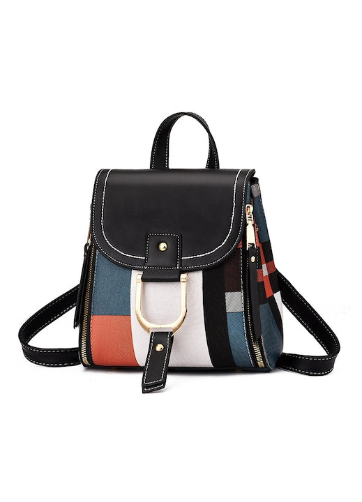 Lurindu - Rucsac din piele naturala convertibil 2 in 1 cu barete reglabile  maner intarit si 4 buzunare  Negru  23 x 18 x 9 cm 12 rate cu 0% dobândă