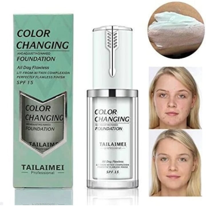 Fond de ten  Pentru Toate Tipurile de Ten  TLM  Color Changing  Green  40 ml