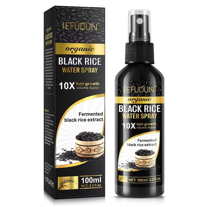 Spray Tratament Organic pentru Cresterea si Regenerarea Parului din extract de Orez negru Fermentat  Ulei de ghimbir  Ulei de ricin si Biotina  Sefudun  100 ml