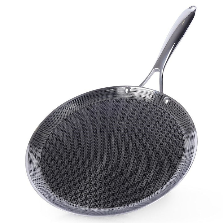 Crepe Pan Orion Cookcell 29 cm Made of High-Quality Stainless Steel with Non-Stick Coating Compatible with Various Cooktops Easy to Clean Oven Safe Up to Max. 260°C Silver