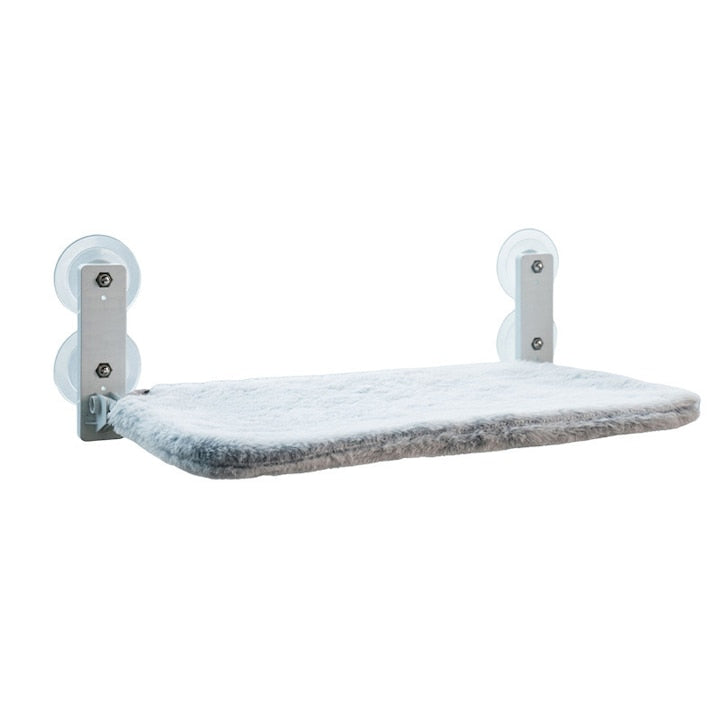 Cat hammock With suction cups Foldable Up to 18kg 52 x 30cm Grey