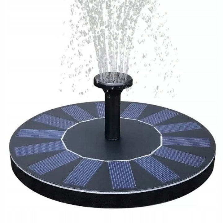 Fantana arteziana solara pentru gradina  Automata  16cm  Rotunda  Negru
