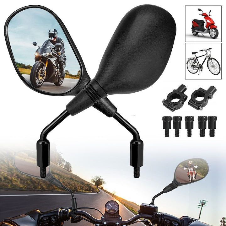 ATV Rearview Mirror M8 M10 ATV Side Rearview Mirror with 360-Degree Ball Joint and 7/8" Handlebar Mount for Motorcycle Scooter Moped Sportsman Dirt Bike Cruiser 4-Wheeler Mirrors