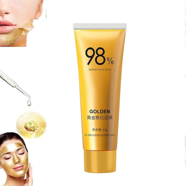 Masca de fata Peel Off Aurie  24k  reduce porii  pentru toate tipurile de ten