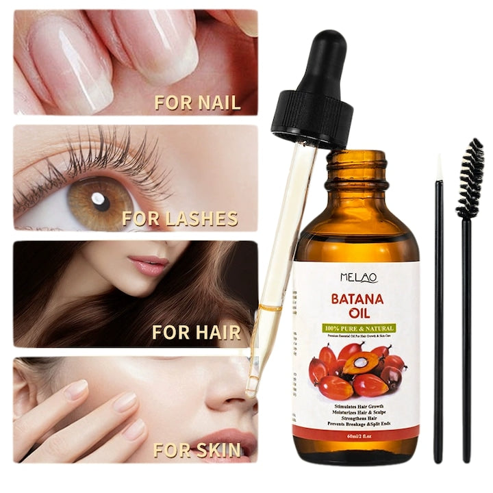 Batana Multi-Care Essential Oil  Hair Care Essential Oil  Batana Essential Oil  60 ml  O sticla pentru toate nevoile diferite ale corpului  pentru: intarirea parului  promovarea cresterii parului si a genelor  hidratarea pielii  intarirea unghiilor