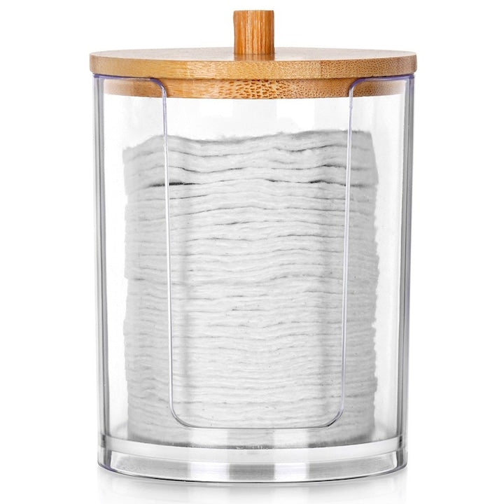 Recipient  Vilde  Capac Din Bambus  Design La Moda  Reumplere Usoara  7x10 cm  Transparent