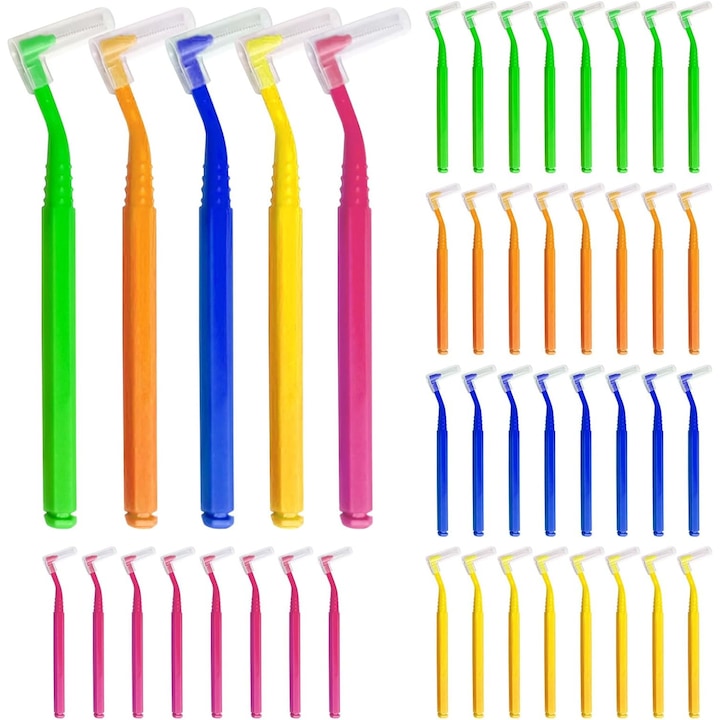 Set 40 Periute interdentare  Peri foarte moi  Multicolor