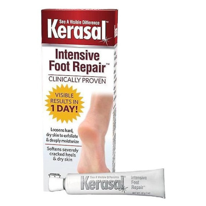 Tratament pentru picioare Kerasal Intensive Foot Repair  1 oz  pentru calcaie crapate si picioare uscate