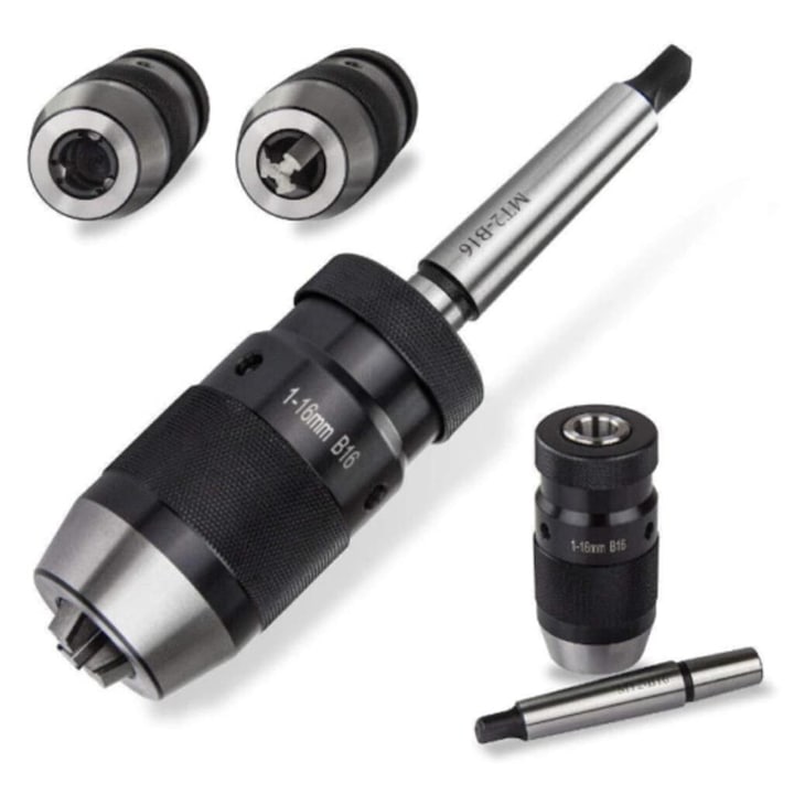 Keyless drill chuck 1-16mm B16 with MK2 taper arbor
