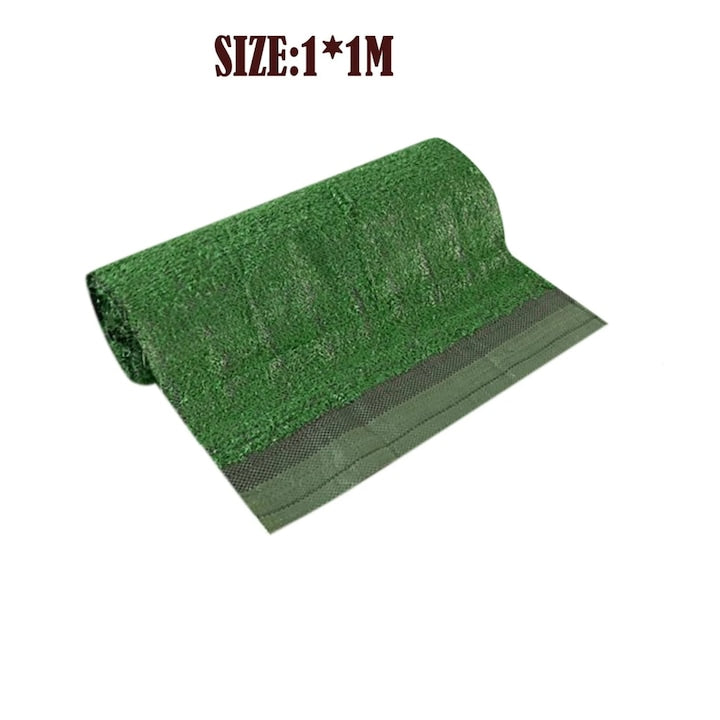 Gazon artificial YANYXR BCS3172507  polipropilena cu suport cauciucat si orificii de drenaj  verde  1 x 1 m