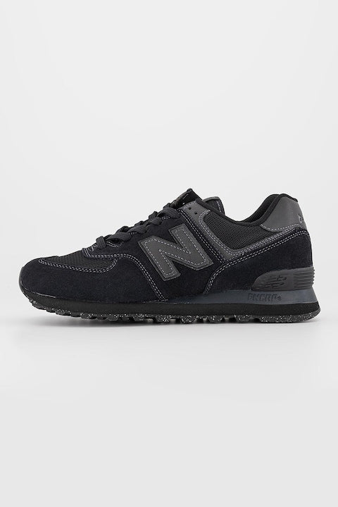 New Balance - 574 Pantofi sport cu insertii de piele intoarsa  Negru  Gri inchis  9 12 rate cu 0% dobândă