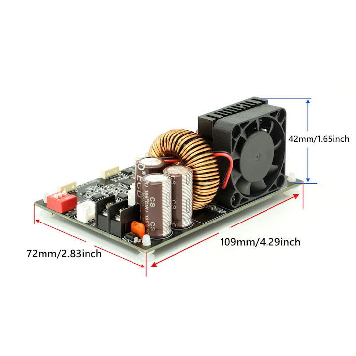 DC Voltage Regulator 1200W 20A 109x72x42mm