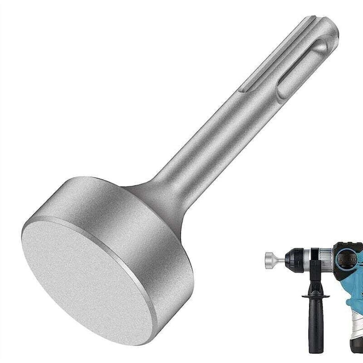 Adaptor SDS-Plus pentru montare tije de impamantare  cap montaj  otel forjat  rezistent la impact si coroziune  compatibil cu ciocane rotopercutoare SDS-Plus  argintiu  1 buc