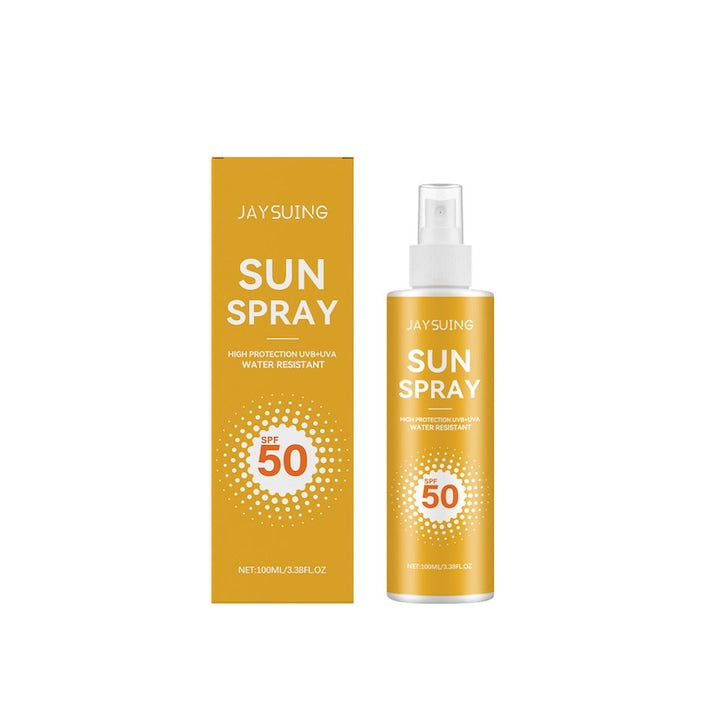 JAYSUING Spray de Protectie Rezistent la Apa  100ml  cu Glicerina si Ulei Mineral - Hidratare  Calmarea Iritatiilor de la Soare  Pentru Fata si Corp  Usor de Aplicat