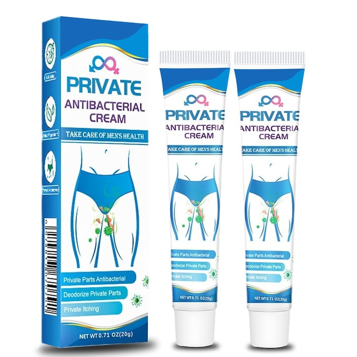 2 creme antibacteriene pentru mancarime intima  crema pentru mancarime in zona inghinala pentru barbati si femei  formula extrem de absorbanta  racoritoare si non-grasa  potrivita pentru toate tipurile de piele