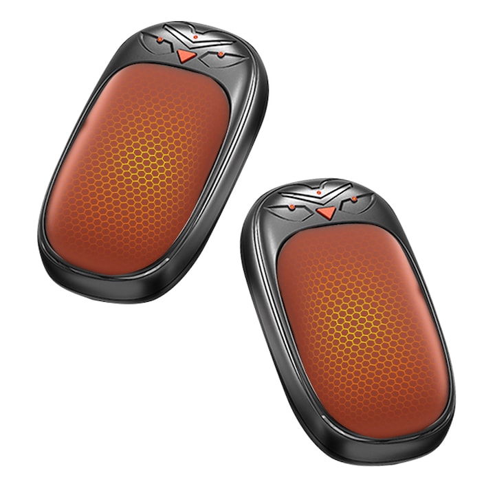 Set de doua incalzitoare magnetice pentru maini  ZOUN  se incalzesc in 3 secunde  temperatura maxima 60 °C  trei setari de temperatura  protectie impotriva supraincalzirii  capacitate 3600 mAh  incarcare USB-C  cadoul perfect  negru