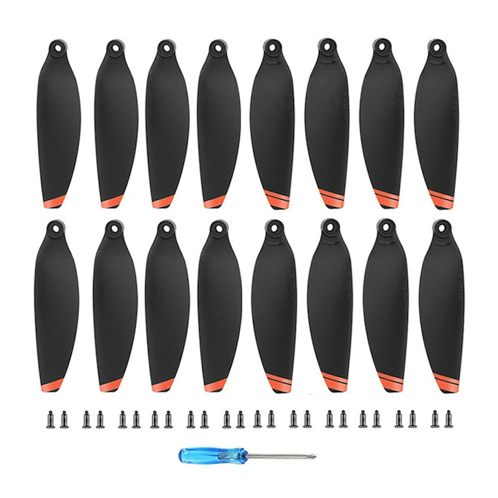 Set of 16 ZOUN Drone Propellers, Compatible with DJI Mini 2/SE/4K, Low Noise, Durable, with Installation Tools and Screwdriver, Black