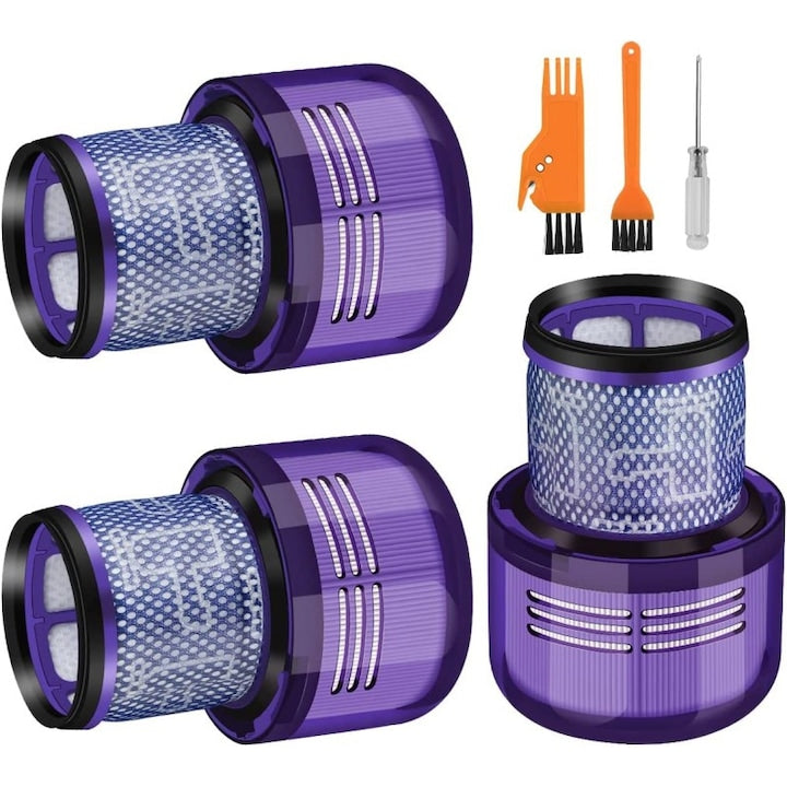 Dyson Vacuum Filter 3 Pieces with Cleaning Brush Compatible with Dyson V11 V15 V15s SV14 SV47 Vacuum Cleaner Washable