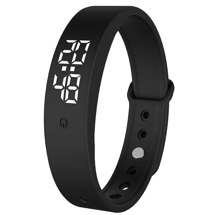 Smart bracelet, body temperature monitoring, vibrations, LED, silicone, 30x45cm