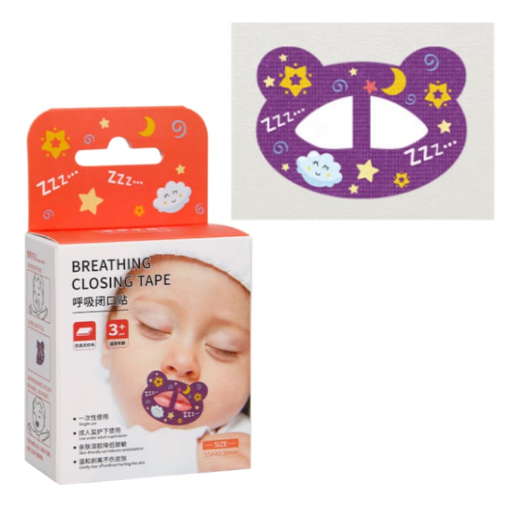 Mouth Breathing Correction Patches Fantasy 30 Patches × 2 Boxes 3rd Generation Lip Shape Design Non-Woven Fabric Version Mouth Adhesive Strips Patches for Nasal Breathing and Peaceful Sleep Child Size