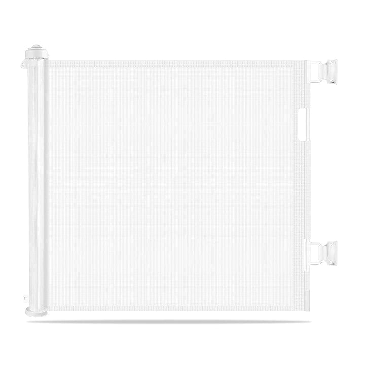 Poarta Retractabila Pentru Bebelusi  Latauar  Usor de Rulat si de Blocat  Scari  Holuri Interior/Exterior  87x180cm  Alb
